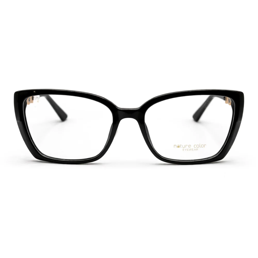 Nature Color Élégance MJ6801A C1 – Lunettes Femme Chic Noir & Détails Bijoux