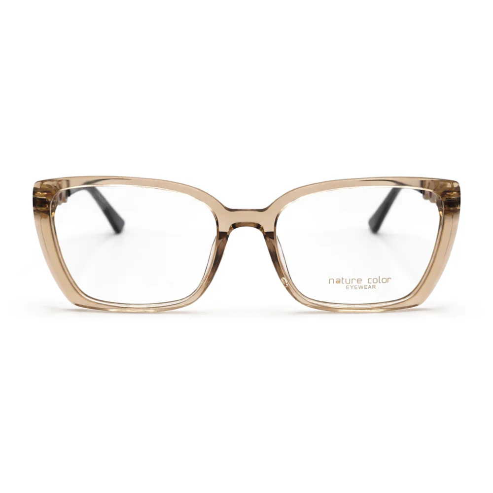 Nature Color Élégance MJ6801A C4 – Lunettes Femme Chic Dégradé Champagne & Détails Bijoux
