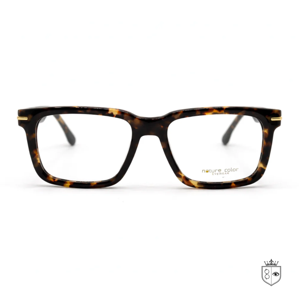 9755 C2 – Monture Carrée Écaille, Ligne Distinctive & Finition Raffinée