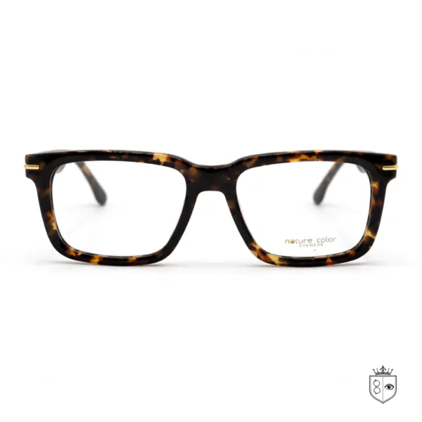 9755 C2 – Monture Carrée Écaille, Ligne Distinctive & Finition Raffinée